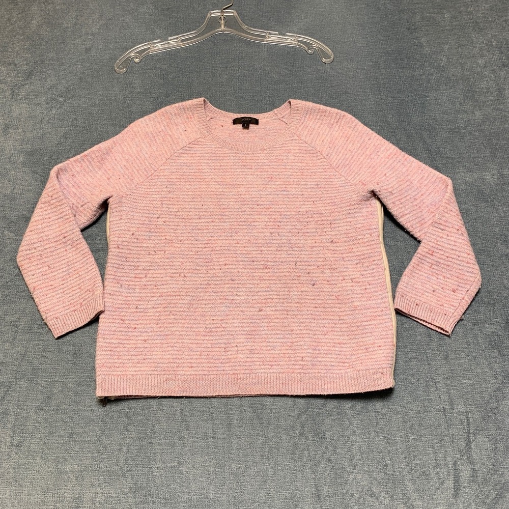J.Crew Sweater Womens Small Pink Knitted Crew Neck Long Sleeve Winter Pullover